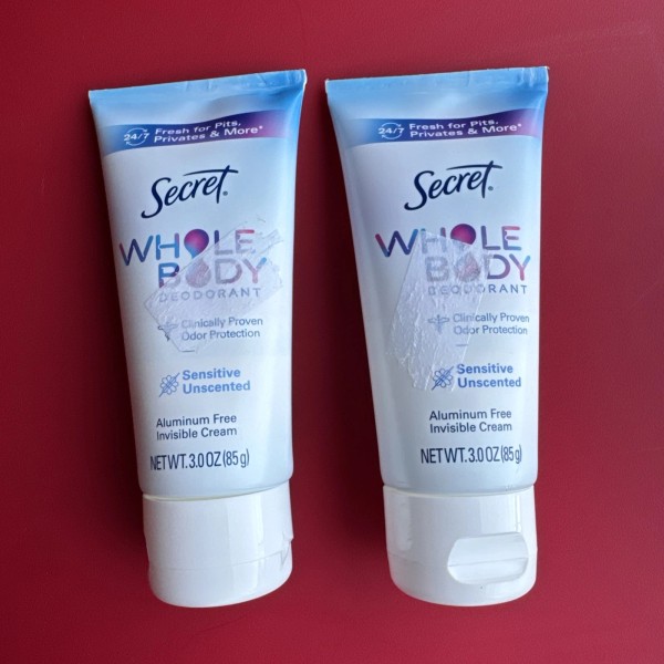 Secret 2 Pack Secret Whole Body Deodorant Cream, Sensitive/Unsc