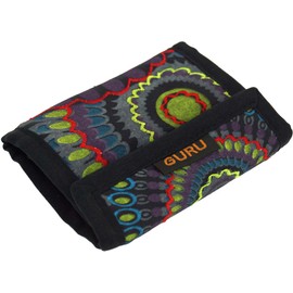 GURU SHOP Embroidered Retro Ethnic Boho Purse - Red, Men/Women, Cotton, 10 x 14 x 1.5 cm, gray, Retro