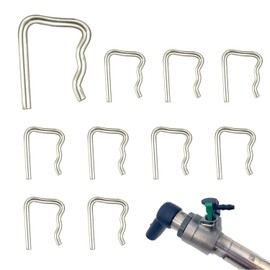 Common Rail Injector Leak Off Retaining Clips, Injector Leak Seal Clamp, Fuel Leak Off Pipe Clips for Ford, Peugeot, Citroen, Renault, Volkswagen, Jaguar Car (White, 10 Pcs)