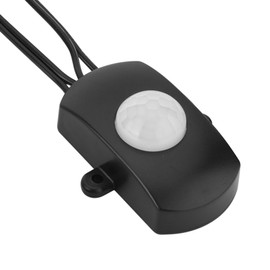 5-24V PIR USB Motion Sensor Switch, IR USB PIR Sensor with 120 Degrees Detecting Range for Corridors, Bathrooms, Warehouses, Garages (Black)