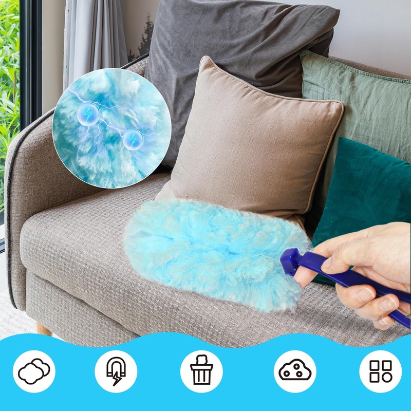 Newthinking Flash Dust Magnet and Refills, Fluffy Disposable Dust Magnet