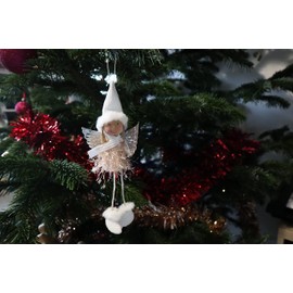 Christmas Tree Hanging Khaki Angel Gnome Doll Pendants Xmas Tree Decoration Ornaments