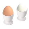 Provance Set of 6 White Plastic Round Egg Cups