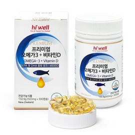 (현대백화점)하이웰 오메가3 비타민D 300캡슐 (Hyundai Department Store) Hiwell Omega-3 Vitamin D 300 Capsules