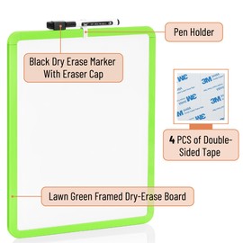Mr. Pen- Dry Erase Board, 14” x 11” with a Black Dry Erase Marker, Small Mini White Board for Students