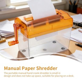 Cyrank Trituradora De Papel Manual, Mini Trituradora De Mano Mini Trituradora De Papel De Escritorio Trituradora De Manivela Manual Trituradora De... 