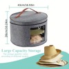 AIMALL Felt Storage Bin with Lid and Visual Window, Portable