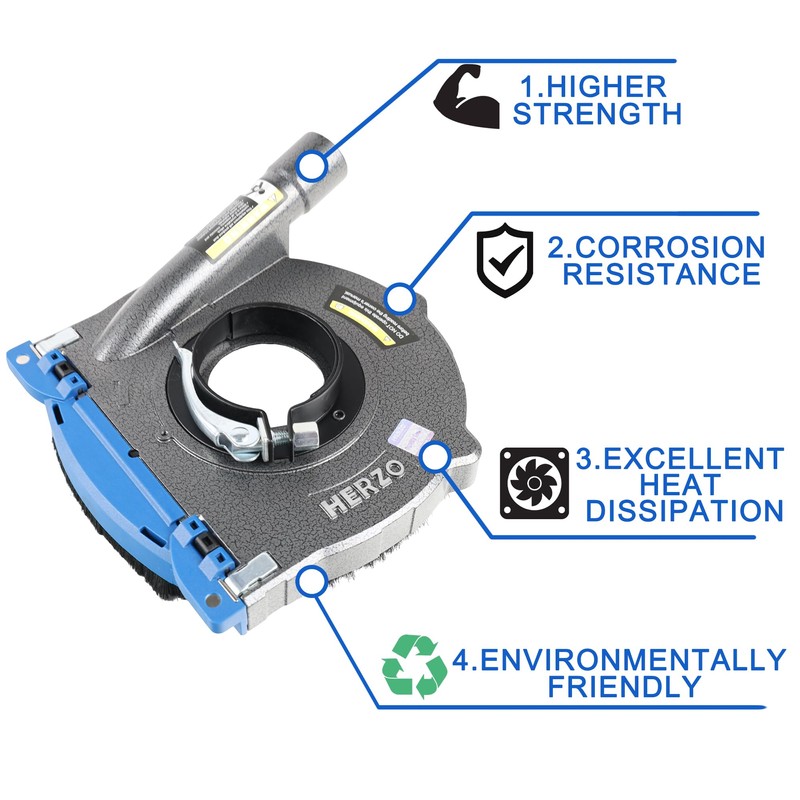 HERZO Aluminum Dust Shroud for Angle Grinder 7 inch