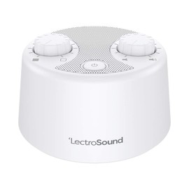 LectroSound White Noise Machine for Sleep and Relaxation, Adjustable Sound for Perfect Sleep Sound, USB Powered (White)