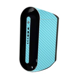 MightySkins Carbon Fiber Skin Compatible with Alienware Aurora R11 Gaming Desktop - Solid Baby Blue | Protective, Durable Textured Carbon Fiber Finish | Easy to Apply | Made in The USA