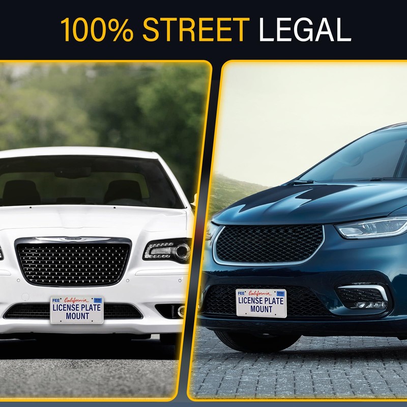 Anti-Theft License Plate Holder Compatible with Chrysler 2015-up 300 LCI,