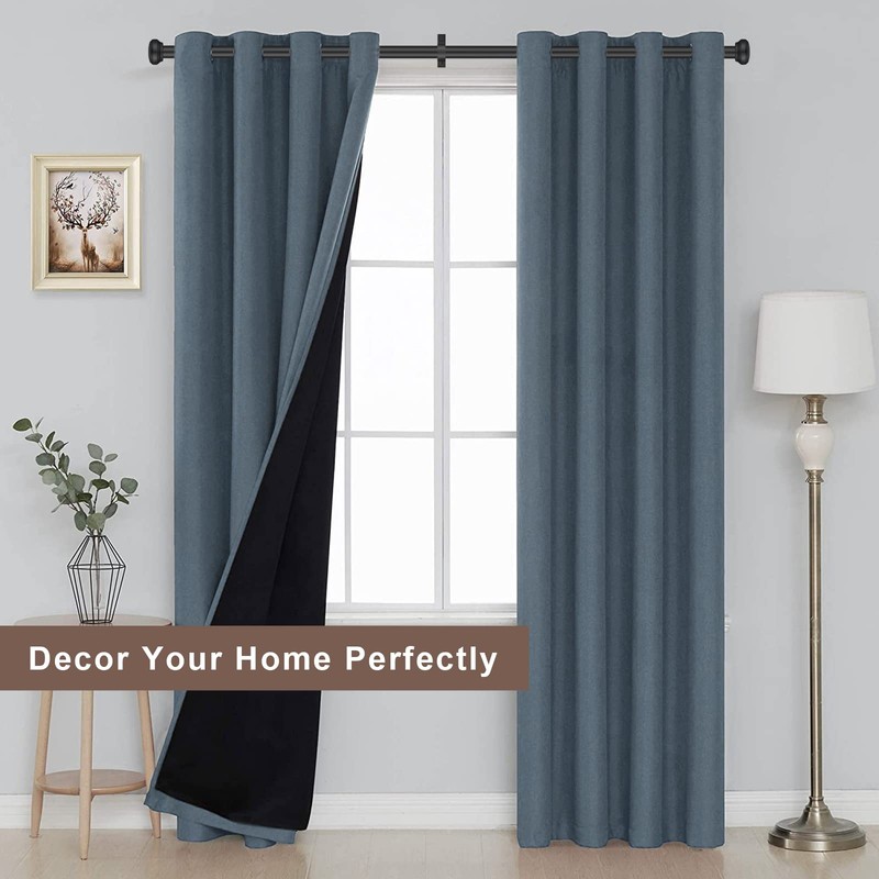 Heavy Adjustable Curtain Rod, 1 inch, 28-48 inch, Round Cap,