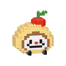 NOOLY Building Block for Food and Fruit, Mini Building Blocks Set for Children and Adults, Home and Office Decoration Toy WKLJM-04 (Cherry Swiss Roll, 248 Pieces)