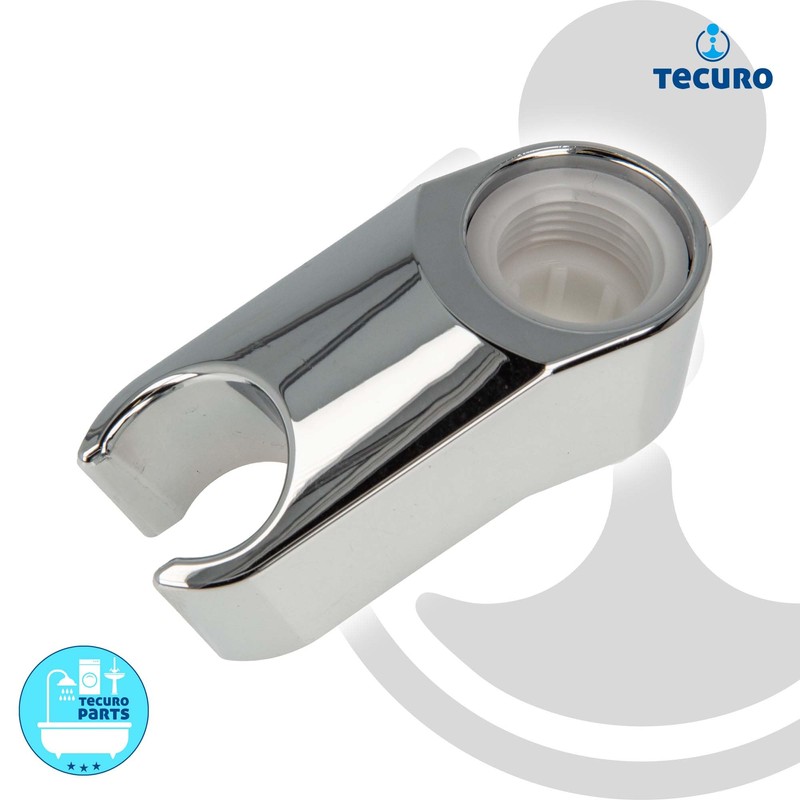 tecuro Chrome-plated shower holder, no drilling required, suitable for 1/2