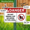 Danger Do Not Smoke Eat Or Drink In This Area