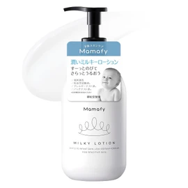 Mamafy Moisturizing Milky Lotion (11.8 fl oz (350 ml) / Emulsion / Smooth & Moisturizing) Baby Lotion (Non-Sticky & Stretchy) Skin Care for Babies (No Additives, Hypoallergenic, Fragrance Free) Sensitive Skin