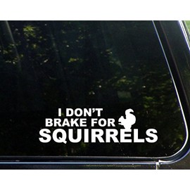 Diamond Graphics I Don't Brake for Squirrels (8-3/4" X 2-3/4") Die Cut Decal Bumper Sticker for Windows, Cars, Trucks, Laptops, Etc.