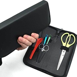 Hairdressing Wallet Scissor Shelf Scissors Leather Case Black-WF4FFC2 / 미용지갑 가위집 가위 가죽 케이스 검정-WF4FFC2