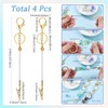 SUNNYCLUE 4Pcs Bracelet Helper Tool Bracelet Fastener Clasps Golden Fastening