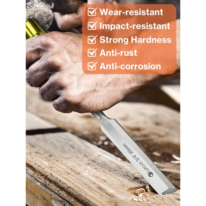 Lytool 5 Piece Wood Chisels Set, Wood Working Chisel Set