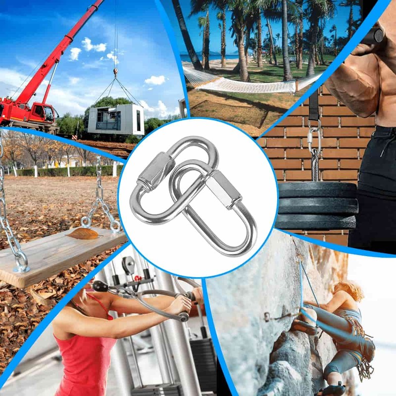 Lissey SUS304 Stainless Steel Ring Catch Carabiner with Lock D-Ring