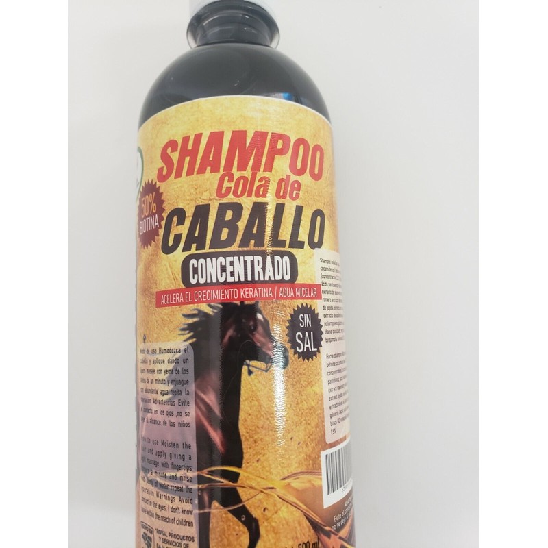 Shampoo Cola de Caballo Concentrado la Potra 16oz Acelera el
