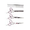 Pet Rabbit Grooming Scissors Stainless Steel Round Tip 4 in