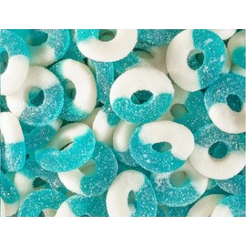 Bayside Candy Gummy Blue Raspberry Rings - Sweet & Sour Gummy Candy (2LB)