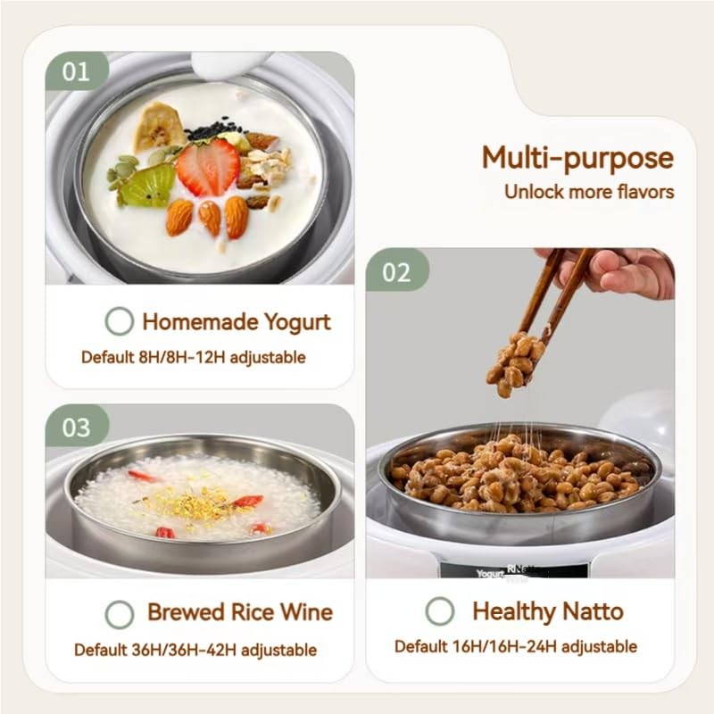 Yogurt Maker Machine, Probiotic Yogurt Maker With Temperature Control, 1.2L