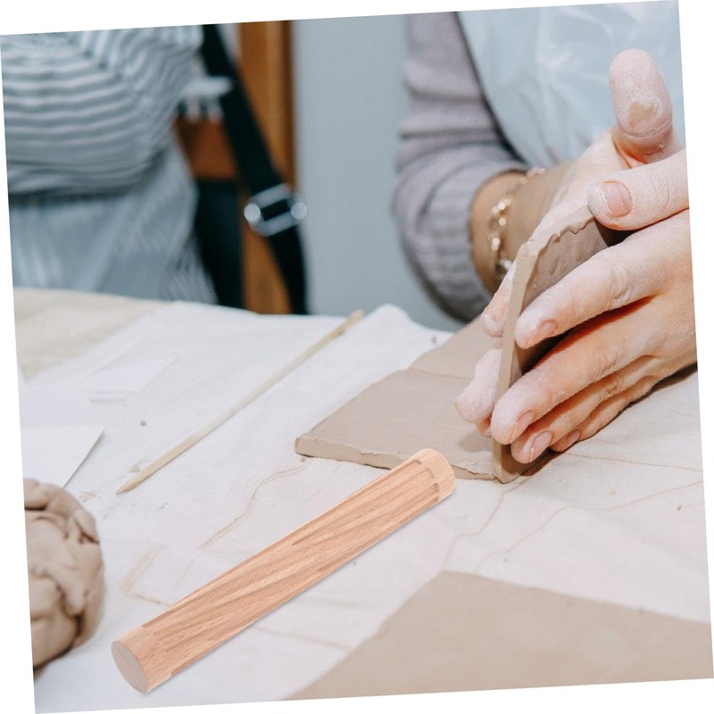 Operitacx Wooden Clay Roller for DIY Pottery Rolling Stick for