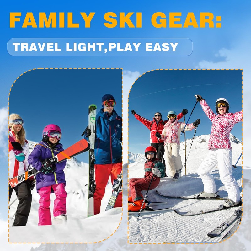 JaunniQir Ski Carrier Strap with Padded Shoulder 1Pcs Ski &