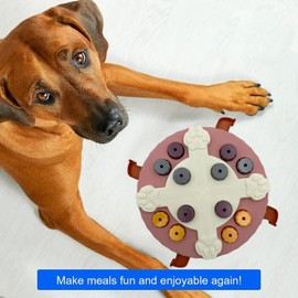 Interactive Pet Treat Dispenser - Slow Feeder, Brain Game, Puzzle, Improve IQ, Digestion, Reflexes, Train Body & Mind, Cats, Dogs, Pets, Amusing Colours, Intuitive Clever Design Bowl, 20 Treat Pockets