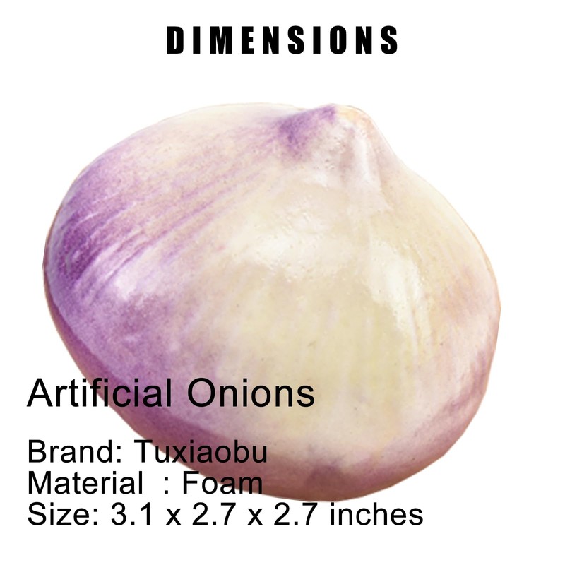 Tuxiaobu Fake Onion, 6 Pcs Faux Plastic Onions, Artificial Fruit