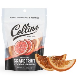 Collins Dehydrated Grapefruit Cocktail Garnish Slices, 1.3 oz – Made In USA – Ideal for Palomas, Gin & Tonics, Mocktails & Culinary Creations – Premium Drink & Food Garnish – 1.3 oz
