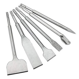 LuckyHigh 6pcs Concrete Drill Chisels Rotary Hammer SDS Plus Bits Set, Tile Chisel, Point Chisel, Gouge Chisel, Wide Chisel, Flat Chisel
