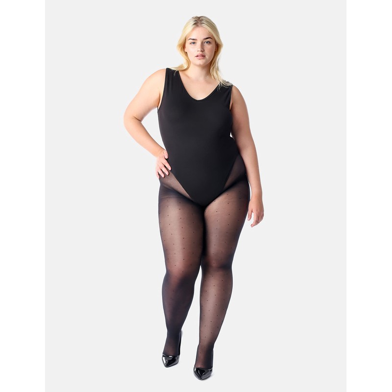 Merry Style MSGI054 Women's Tights Plus Size 40 DEN, black