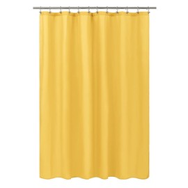 Mustard Yellow Extra Long Waterproof Shower Curtain Liner 71x79 Inches – Durable Plastic with Rust-Resistant Grommets, Machine Washable, Lightweight Opaque PEVA for Shower or Bathtub