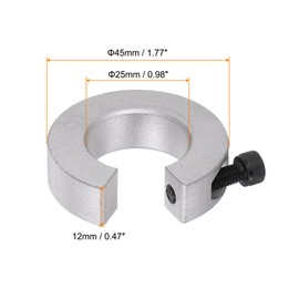 QUARKZMAN Linear Rail Stoppers for Linear Rail SBR25 Aluminium Shaft Collar with Set Screw 25 mm Bore 45 mm AD 12 mm Thick Linear Rails Shaft Stop Ring SBR Rail Stopper Pack of 4