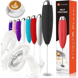 Anteday Electric Milk Frother Handheld, Frother Wand for Coffee, Battery Operated