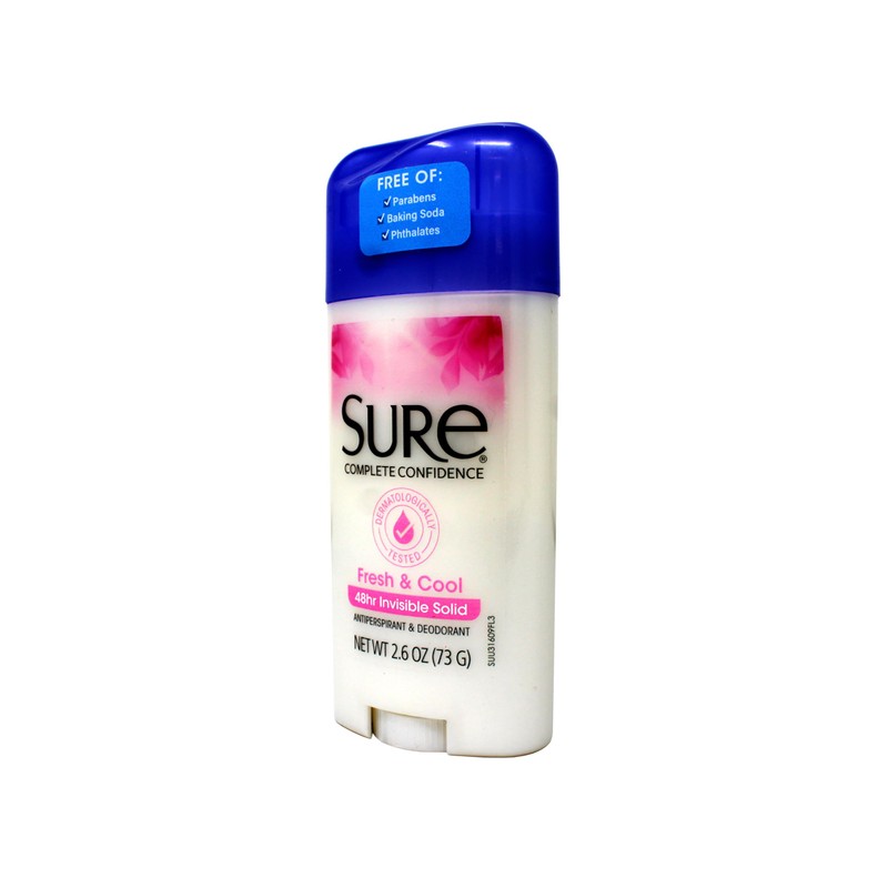 Sure Deodorant 2.6 Ounce Invisible Solid Fresh & Cool (76ml)