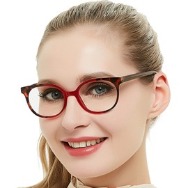 OCCI CHIARI 5.0 High Magnification Reading Glasses,Red Readers 500 Glasses for Women(1.0 1.25 1.5 1.75 2.0 2.25 2.5 2.75 3.0 3.5 4.0 5.0 6.0)