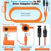 Tellingyou Solar Connector to DC 8mm Adapter Cable, 8.2 ft