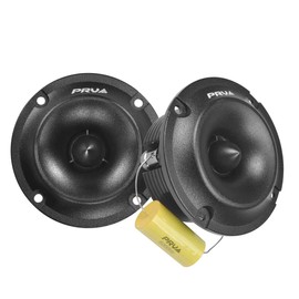 PRV AUDIO TW400Ti-Nd-4 Slim Black 3 Inch Bullet Super Tweeter Neodymium 120 Watts Max Power 4 Ohm, Ultra Slim Easy to Mount Tweeters for Car Audio (2 Tweeters)
