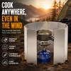 Camping Stove Windscreen for Outdoor Cooking – Foldable Aluminum Wind