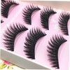 minkissy X-34 Handmade Fake Eyelashes 5 Pairs Long Thick Natural