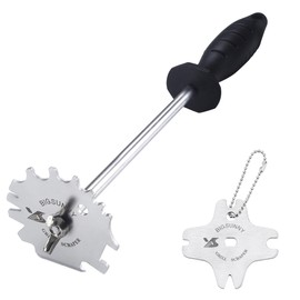 MSY BIGSUNNY Good Grip Stainless Steel Grill Scraper for BBQ Grate and Griddle (12" Scraper)