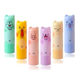 6 Pack Lip Balm Multipack,100% Natural Moisturising Repairing Cute Lip Balm Protection, Beauty Gift Set for Girls and Children(B)