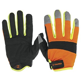 Truper GU-625, Guantes para mecánico, alta visibilidad, puño ajustable