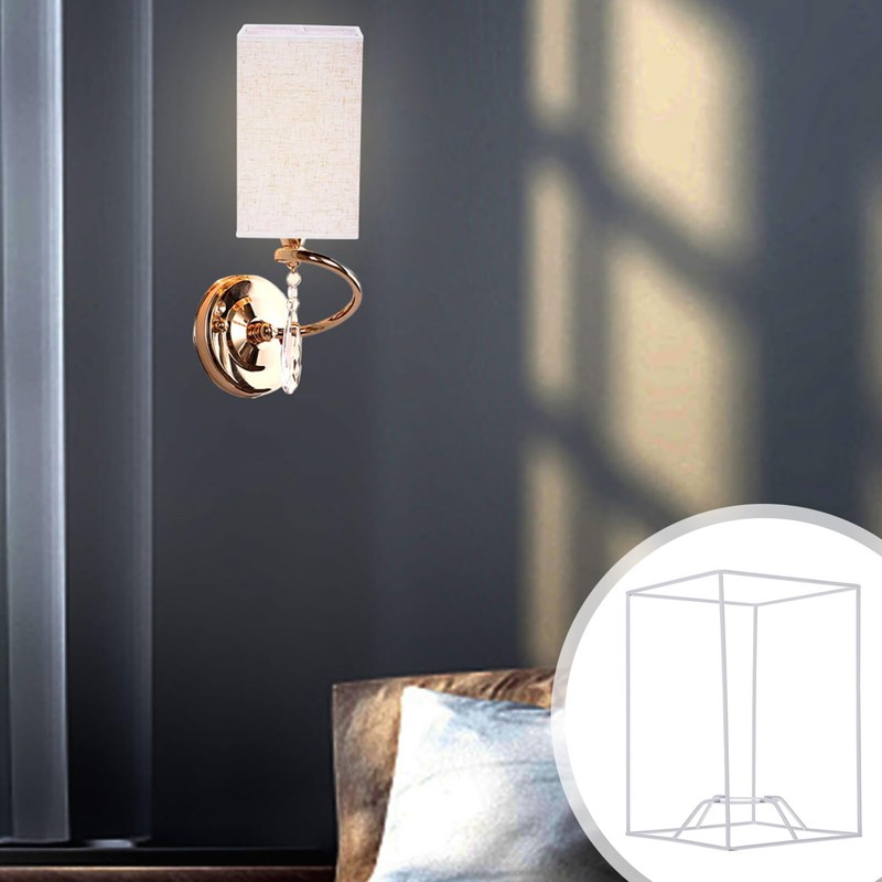 Hemobllo DIY Lamp Shade Frame - Iron Lampshade Frame Metal