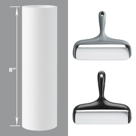 8 inch Large Surface Lint Roller Refills for Scotch-Brite 50% Stickier 8" Wide Lint Roller Replacement Refills for Pet Hair Extra Sticky 60 Sheets per Refill Pack of 6 Total 360 Sheets